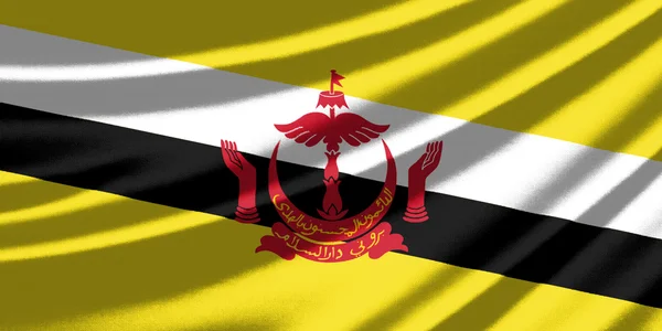 Wapperende vlag van het Brunei — Stockfoto