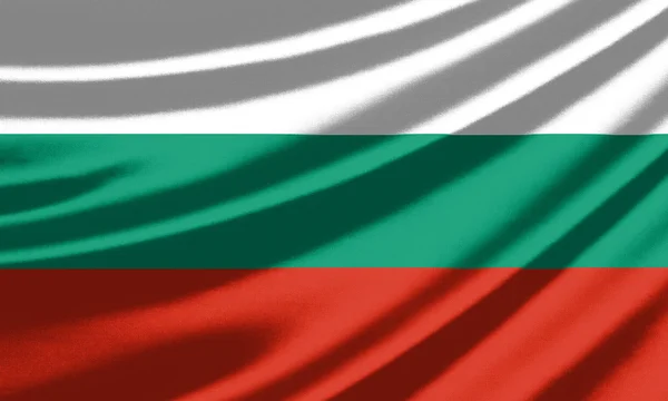 A bolgár hullámzó zászlaja — Stock Fotó
