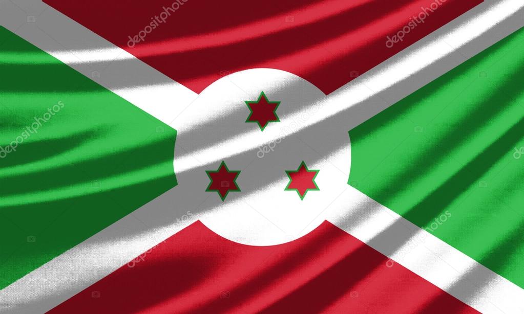 Waving flag of the Burundi