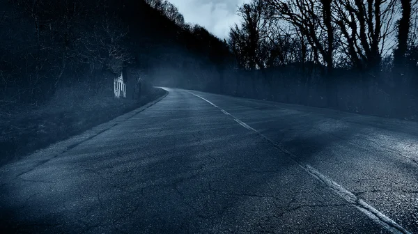 Horror scene of creepy road — Stock Photo, Image