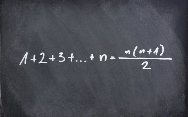 Matematik formül kara tahta çizim — Stok fotoğraf