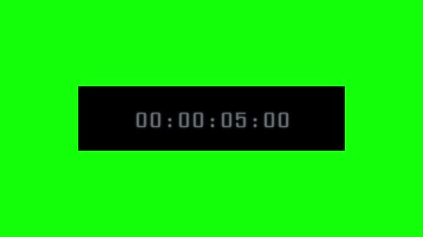 Esecuzione del codice orario sullo schermo verde — Video Stock
