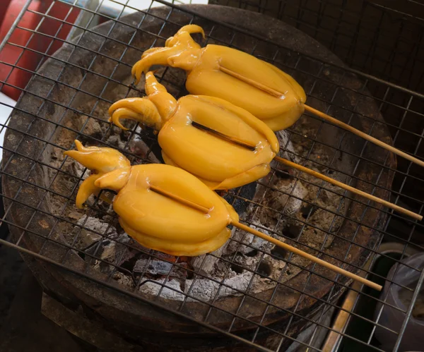 Grilled calamary_street food — Stock Photo, Image
