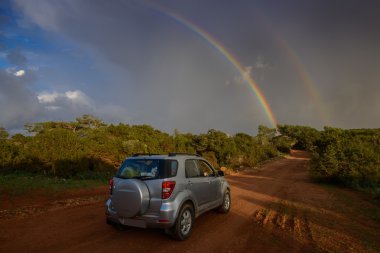 Araba seyahat ve güzel manzara