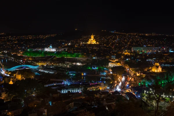 Tbilisi - avond weergave — Stockfoto