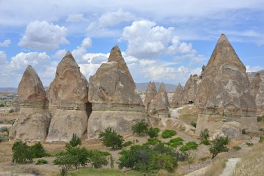 Cappadocia kayalar gökyüzü karşı