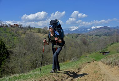 Transilvanya'da hiking bahar