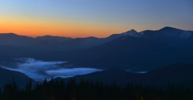 Karpat Dağları - Sunrise panorama