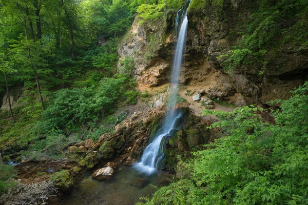 Водоспад ручної роботи у парку Лілліпас — стокове фото