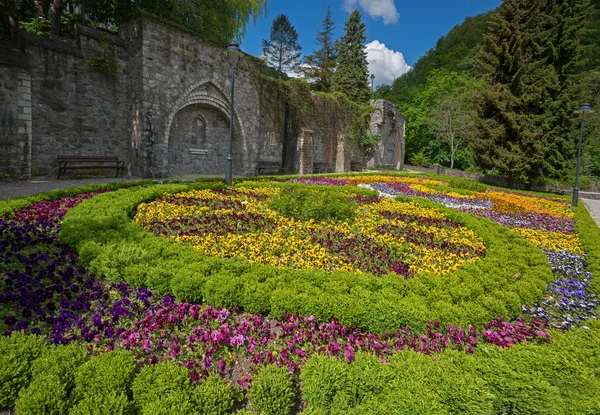 Bloemen versiering patroon in Lillafured park — Stockfoto