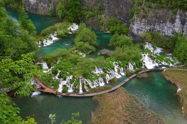 Plitvice Lakes Park top view — Stock Photo, Image