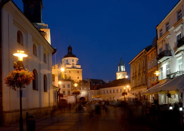 Lublin - vista de la noche — Foto de Stock