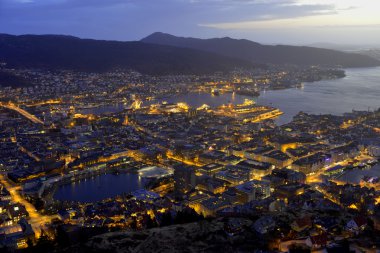 Bergen akşam görünümü