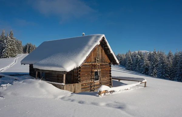 kar kaplı dağlar evde