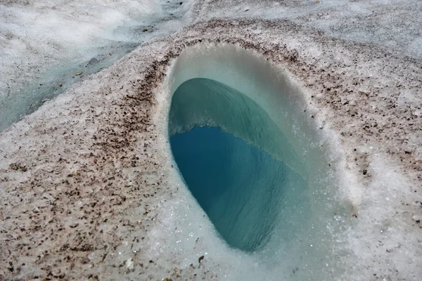 Pozzo d'acqua del ghiacciaio — Foto Stock
