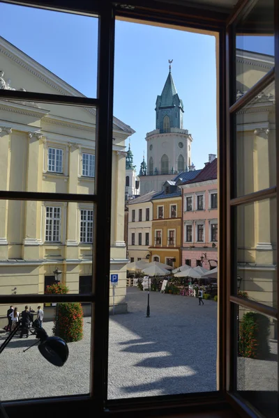Lublin por la ventana — Foto de Stock