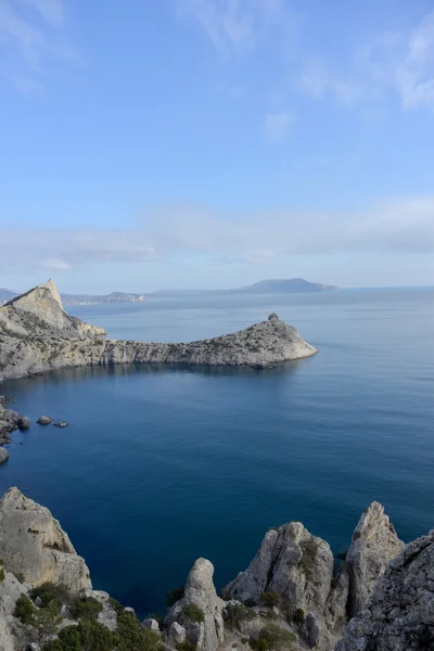 Crimea kust met bergen — Stockfoto