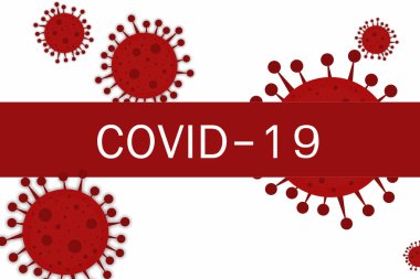 WHO 'nun resmi adı: Beyaz arka planda COVID-19, tüm dünyaya yayılan yeni bir virüs..