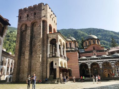 RILA Monasteri, BULGARIA - 15 Eylül 2020: Rila Manastırı Manastırı (Rila Manastırı)