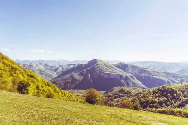 Beautiful Summer Mountain Landscape Green Meadows Hills Babintsi Village Teteven — ストック写真