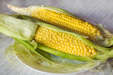 Lezzetli Kaynamış Mısır Tabakta