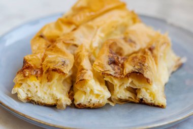 Geleneksel Bulgar Peynirli Phyllo Pastası.