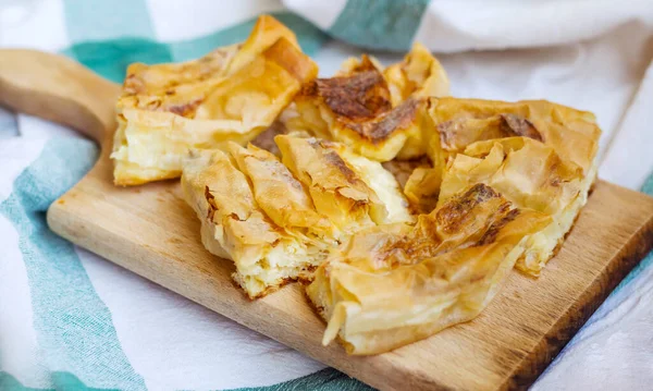Tarte Phyllo Fromage Bulgare Traditionnel — Photo