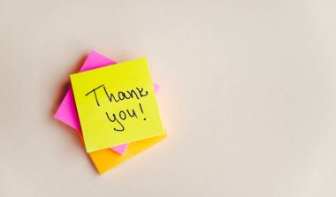 Yapışkan notla teşekkür ederim. 