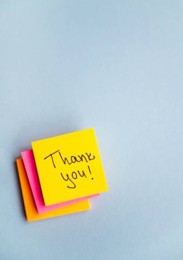 Yapışkan notla teşekkür ederim. 