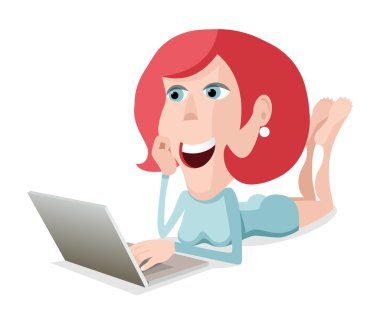 Bilgisayarlı kadın