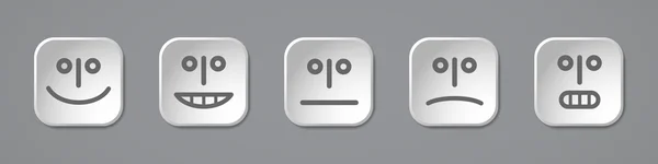 Cinco emoticonos — Archivo Imágenes Vectoriales