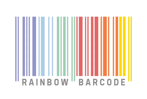 Rainbow barcode — Stock Vector