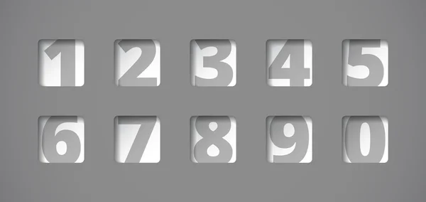 Перфорированная пластина с номерами — стоковый вектор