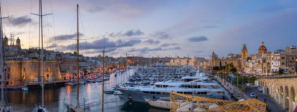 Birgu Malta Outubro 2019 Vista Panorâmica Birgu Senglea Fort Saint — Fotografia de Stock