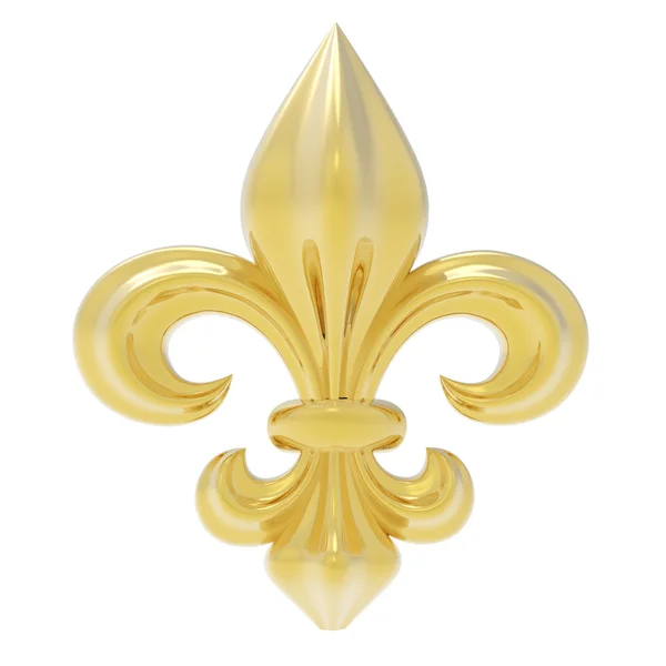 Fleur de lis 흰색 절연 — 스톡 사진