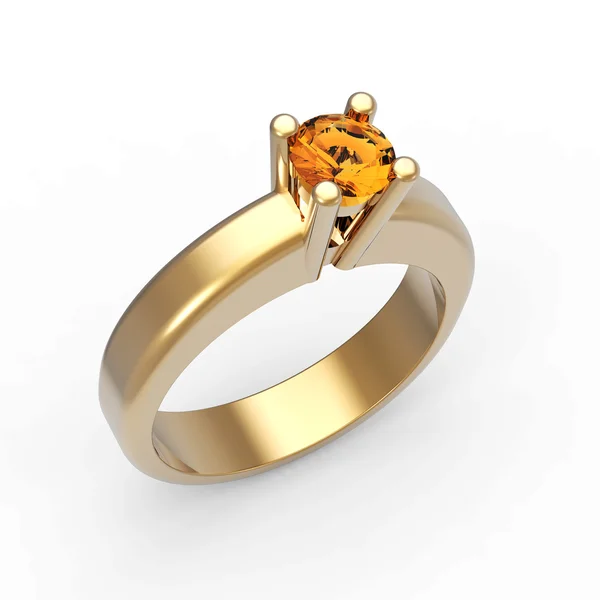 オパール ソリティアの婚約指輪 — ストック写真
