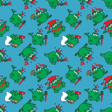 Kurbağa royal ile Seamless Modeli