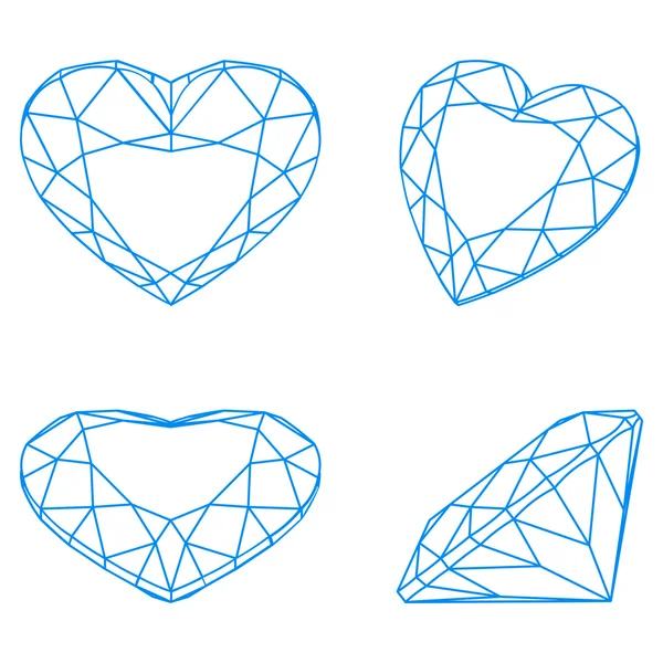 Esquema gráfico vector diamante — Archivo Imágenes Vectoriales