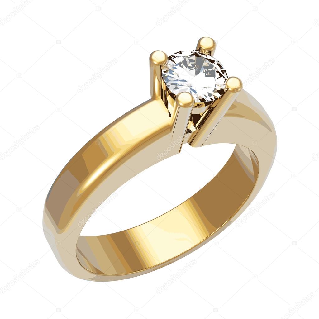 Shiny diamond ring, vector illustration