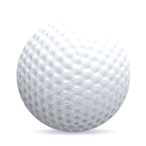 Illustration eines traditionellen weißen Golfballs — Stockvektor