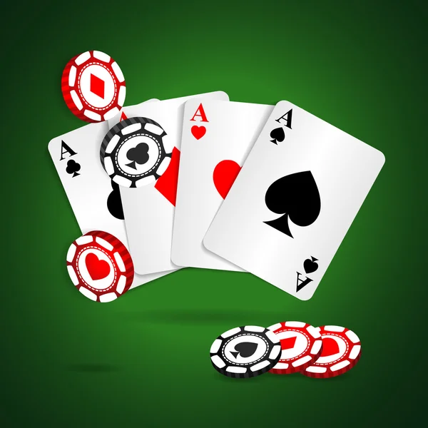 Casino tarjetas vector fondo — Vector de stock
