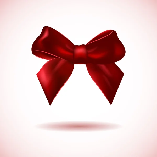 Red bow isolated on white — Stock Vector