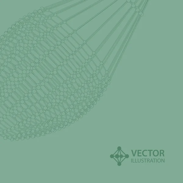 Puntos de conexión y líneas abstractas. Diseño gráfico . — Vector de stock