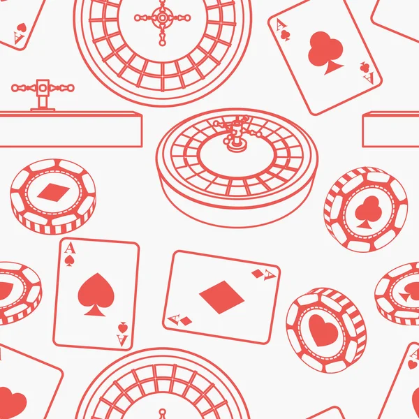 Naadloze casino patroon — Stockfoto