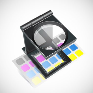 Vector print cmyk galss icon clipart