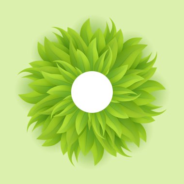 Yeşil çim daire, vektör