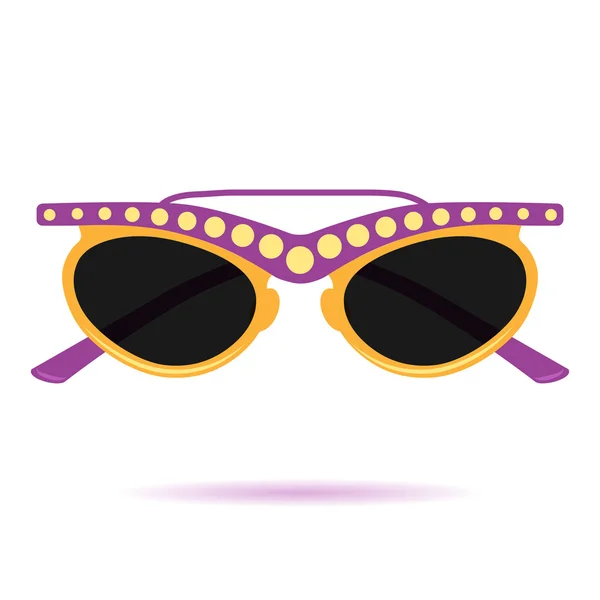 Flat Sunglasses Icon. Icon 02 — Stock Vector