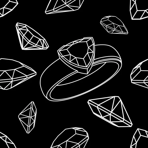 Diamant Billion Ring nahtlos — Stockvektor