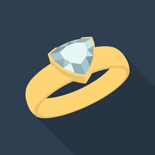 Diamond bilionů prstenec — Stockový vektor