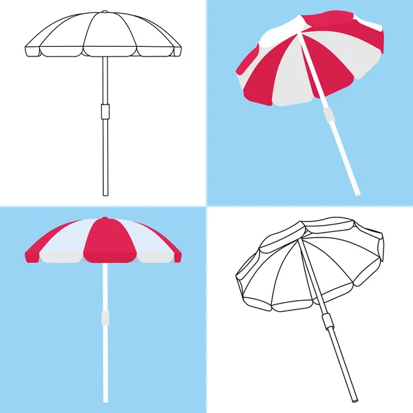 Guarda-chuva de praia —  Vetores de Stock